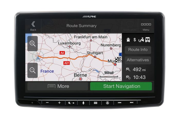 Alpine Ine F904dc 1 Din Navigation Mit 9 23 Cm Touchscreen