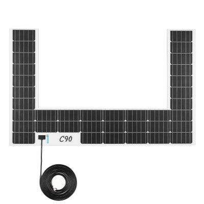 Moscatelli C90 platzsparendes 90Wp Solarpanel in C-Form