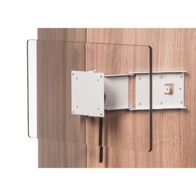 Caratec Flex CFW200G TV-Wandhalter mit 2 Drehpunkten, gespiegelt, silber
