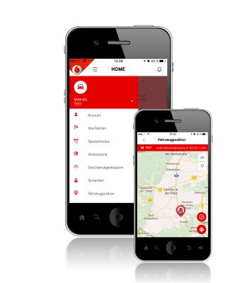 Vodafone Connex Guardian AK2233A Tracker mit Driver Card, Wegfahrsperre und Alarmcenter-Anbindung